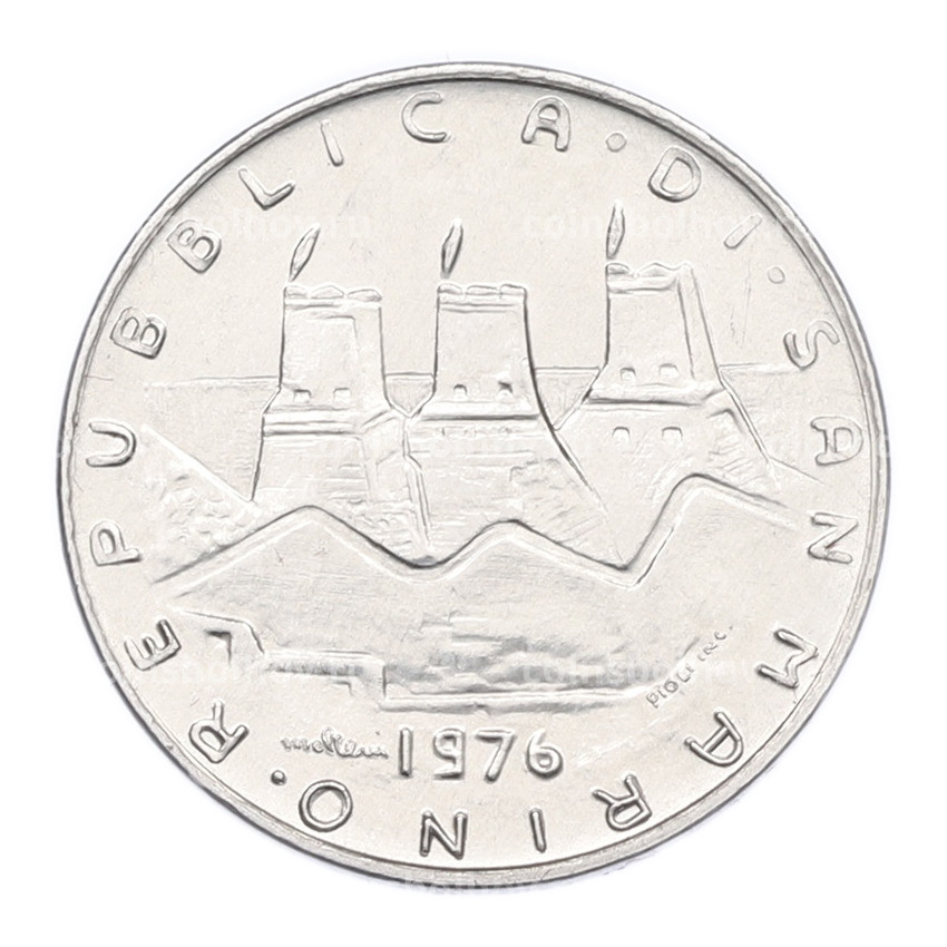 Монета 10 лир 1976 года Сан-Марино (вид 2)