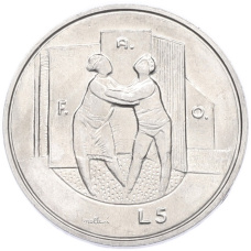 Монета 5 лир 1976 года Сан-Марино (аверс)