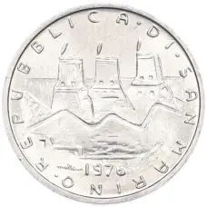 Монета 5 лир 1976 года Сан-Марино (реверс)