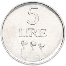Монета 5 лир 1972 года Сан-Марино (реверс)