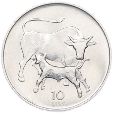 Монета 10 лир 1972 года Сан-Марино (аверс)