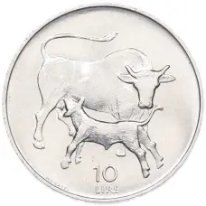 Монета 10 лир 1972 года Сан-Марино (аверс)