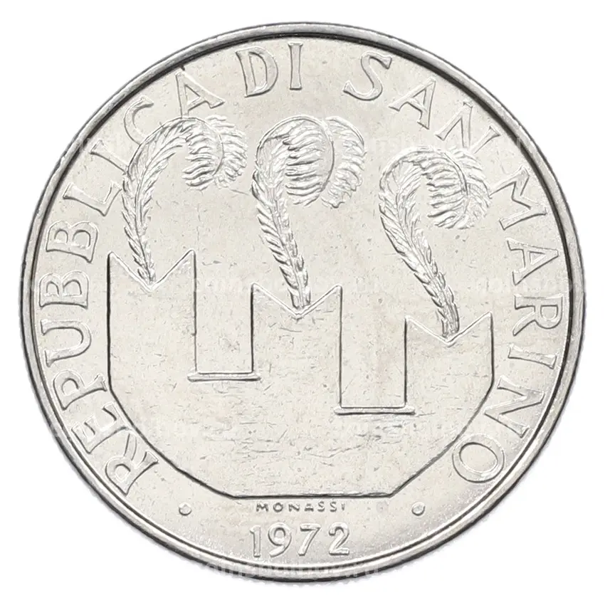 Монета 50 лир 1972 года Сан-Марино (вид 2)