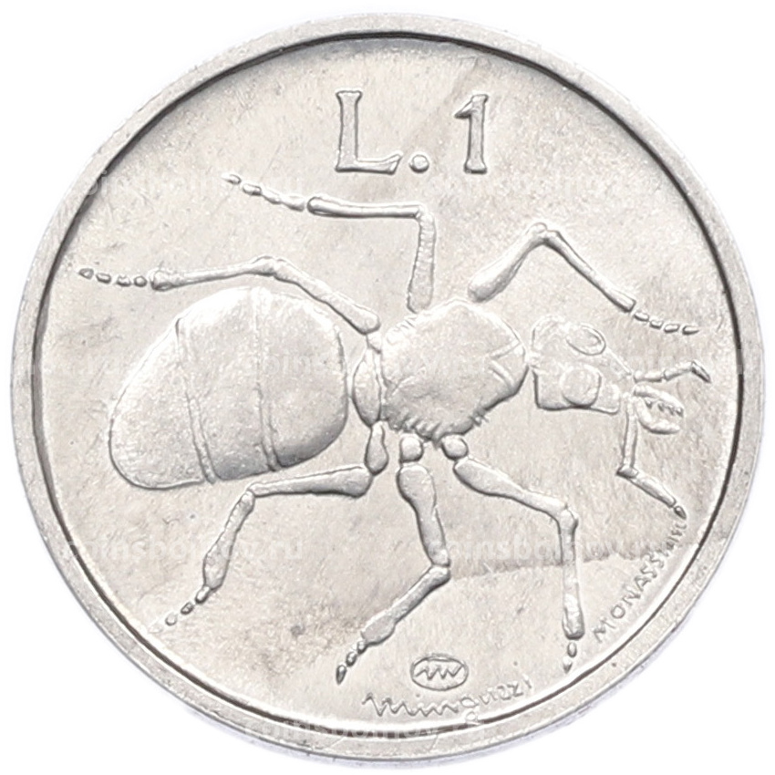 Монета 1 лира 1974 года Сан-Марино