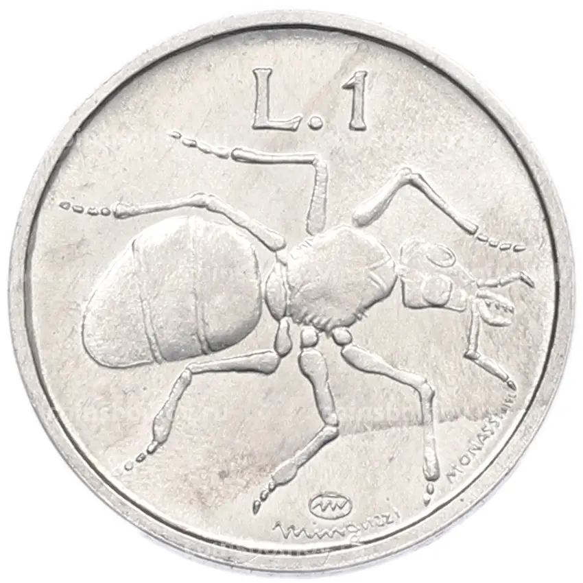 Монета 1 лира 1974 года Сан-Марино