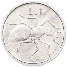 Монета 1 лира 1974 года Сан-Марино (аверс)