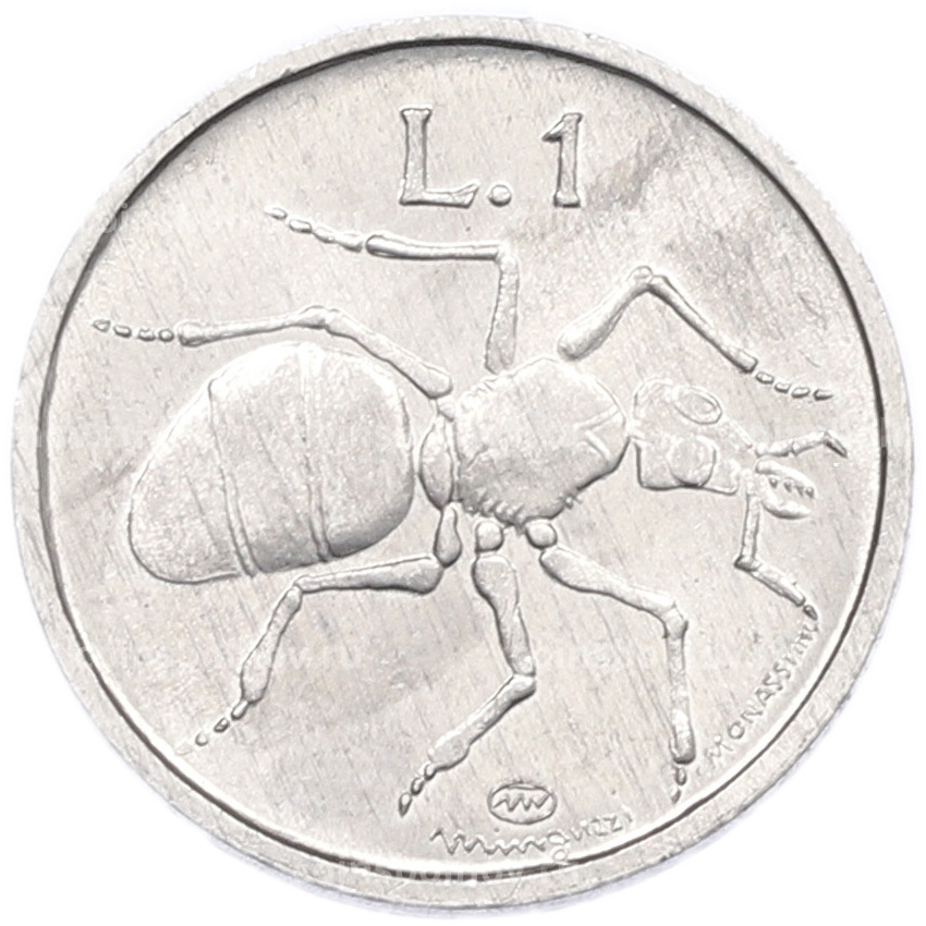 Монета 1 лира 1974 года Сан-Марино