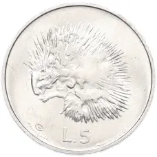 Монета 5 лир 1974 года Сан-Марино (аверс)