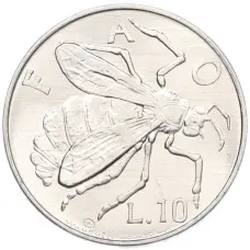 Монета 10 лир 1974 года Сан-Марино (аверс)