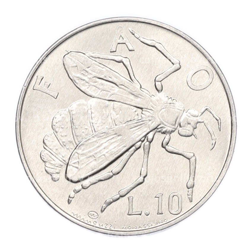 Монета 10 лир 1974 года Сан-Марино