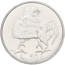 Монета 50 лир 1974 года Сан-Марино (аверс)