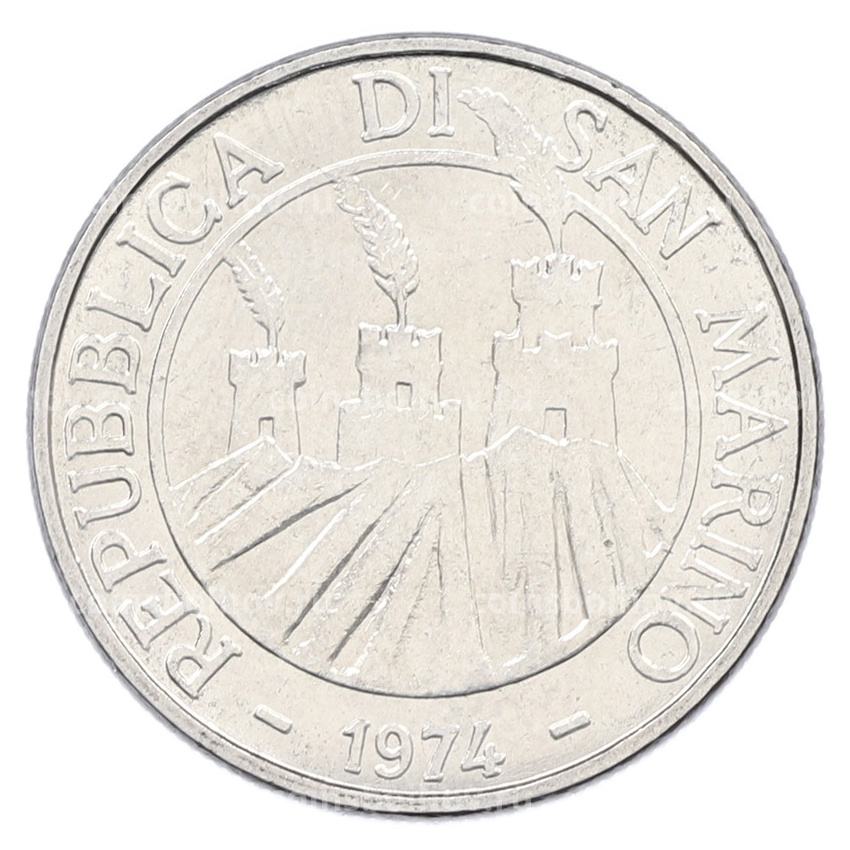 Монета 50 лир 1974 года Сан-Марино (вид 2)