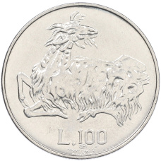 Монета 100 лир 1974 года Сан-Марино (аверс)