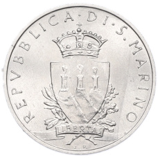Монета 5 лир 1979 года Сан-Марино (реверс)