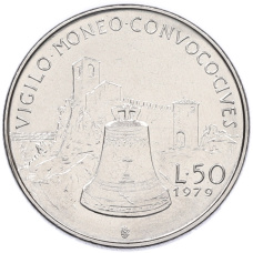 Монета 50 лир 1979 года Сан-Марино (аверс)