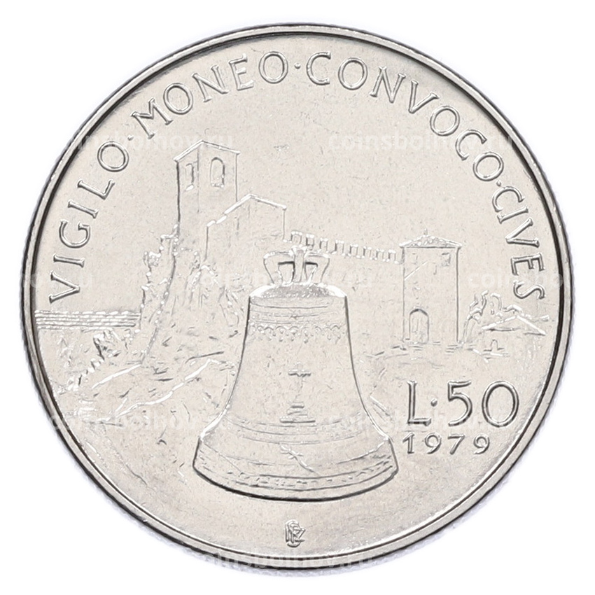 Монета 50 лир 1979 года Сан-Марино