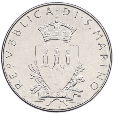 Монета 50 лир 1979 года Сан-Марино (реверс)