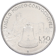 Монета 50 лир 1979 года Сан-Марино (аверс)