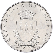 Монета 50 лир 1979 года Сан-Марино (реверс)