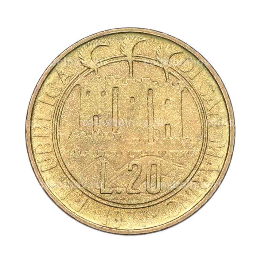 Монета 20 лир 1977 года Сан-Марино (вид 2)