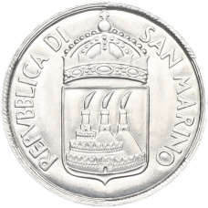 Монета 10 лир 1973 года Сан-Марино (реверс)