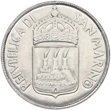 Монета 50 лир 1973 года Сан-Марино (реверс)