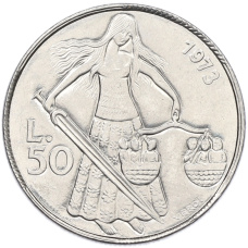 Монета 50 лир 1973 года Сан-Марино (аверс)