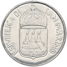 Монета 50 лир 1973 года Сан-Марино (реверс)