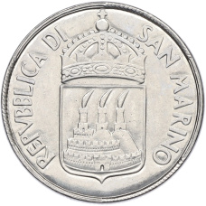 Монета 50 лир 1973 года Сан-Марино (реверс)