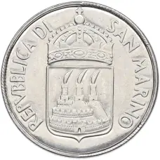 Монета 50 лир 1973 года Сан-Марино (реверс)