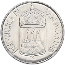 Монета 50 лир 1973 года Сан-Марино (реверс)