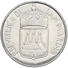Монета 50 лир 1973 года Сан-Марино (реверс)