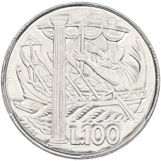 Монета 100 лир 1973 года Сан-Марино (аверс)