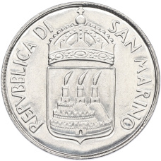 Монета 100 лир 1973 года Сан-Марино (реверс)