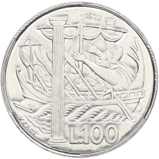 Монета 100 лир 1973 года Сан-Марино (аверс)