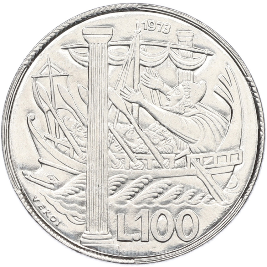 Монета 100 лир 1973 года Сан-Марино