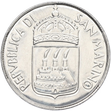 Монета 100 лир 1973 года Сан-Марино (реверс)