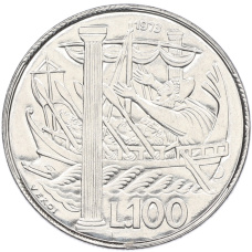 Монета 100 лир 1973 года Сан-Марино (аверс)