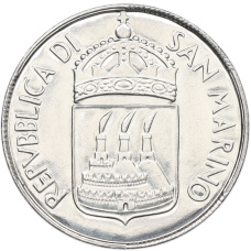 Монета 100 лир 1973 года Сан-Марино (реверс)