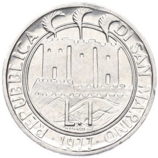 Монета 1 лира 1977 года Сан-Марино «ФАО» (реверс)