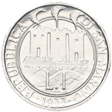 Монета 1 лира 1977 года Сан-Марино «ФАО» (реверс)