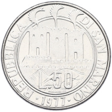 Монета 50 лир 1977 года Сан-Марино «Экология» (реверс)