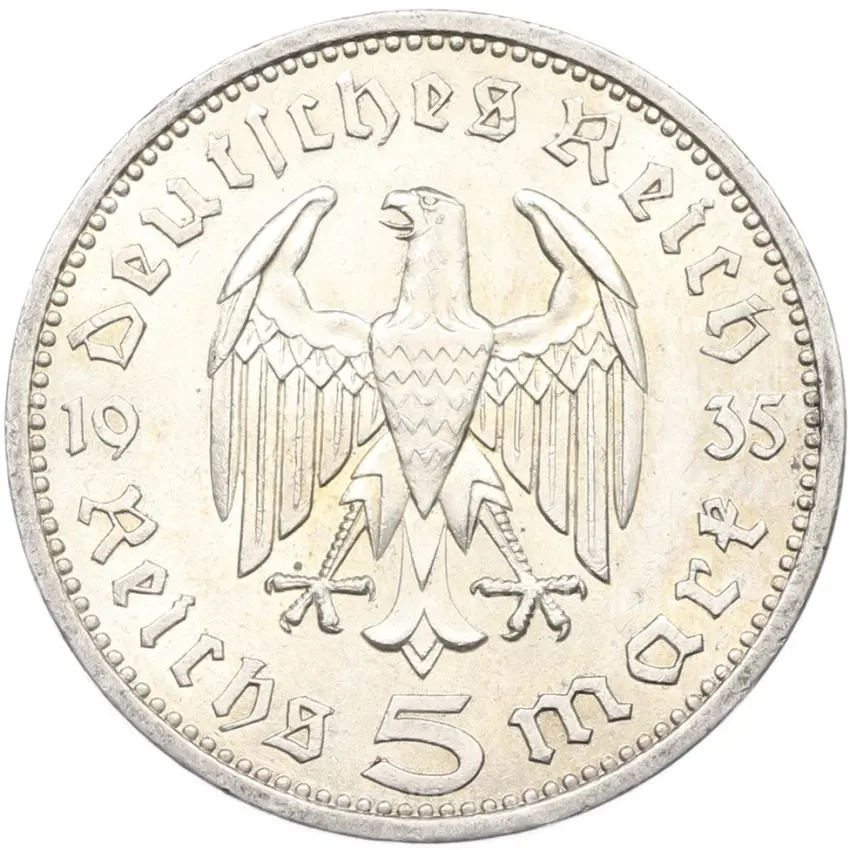 Монета 5 рейхсмарок 1935 года A Германия