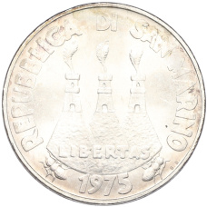 Монета 500 лир 1975 года Сан-Марино (реверс)