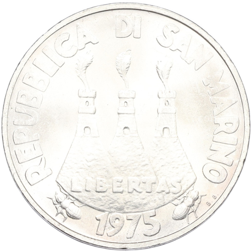 Монета 500 лир 1975 года Сан-Марино (вид 2)