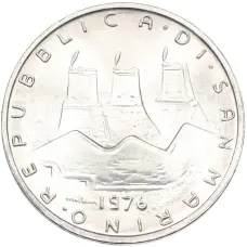 Монета 500 лир 1976 года Сан-Марино (реверс)