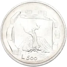 Монета 500 лир 1976 года Сан-Марино (аверс)