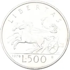 Монета 500 лир 1979 года Сан-Марино (аверс)