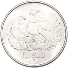 Монета 500 лир 1974 года Сан-Марино (аверс)