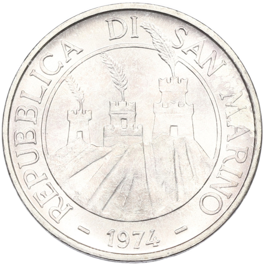 Монета 500 лир 1974 года Сан-Марино (вид 2)
